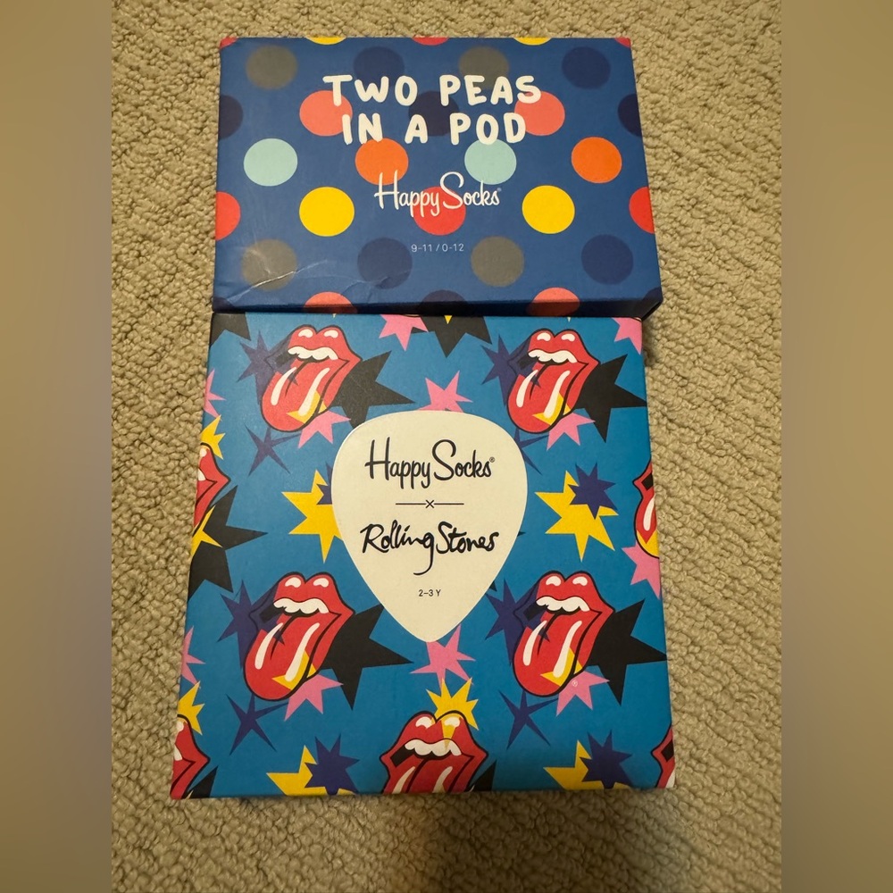 Happy Socks Rolling Stones Multicolor Socks 2 boxes